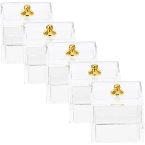 CLISPEED 5 Stück Teiliges Miniatur Aufbewahrungsbox Transparent Kunststoffboxen Mini Puppenhaus Zubehör für Wohn und Schlafzimmer Dekoration CLISPEED 5 Stück Teiliges Miniatur Aufbewahrungsbox Transparent Kunststoffboxen Mini Puppenhaus Zubehör für Wohn und Schlafzimmer Dekoration von CLISPEED