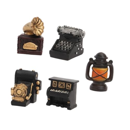 CLISPEED 5 Stück Teiliges Miniatur Retro Haus Dekor aus Resin mit Piano Lampe Schreibmaschine und Mehr Stabile Vintage Wohnaccessoires für Puppenhaus DIY Miniatur Deko Kompakte Detailreich CLISPEED 5 Stück Teiliges Miniatur Retro Haus Dekor aus Resin mit Piano Lampe Schreibmaschine und Mehr Stabile Vintage Wohnaccessoires für Puppenhaus DIY Miniatur Deko Kompakte Detailreich von CLISPEED