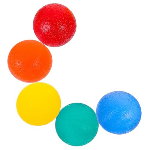 CLISPEED 5 Stück Teiliges Silikon Handtrainer Farbige Stressbälle mit Unterschiedlichen Härtegraden Tragbare Zappelspielzeuge zur Handmuskelstärkung und Stressabbau für Entspannung und von CLISPEED