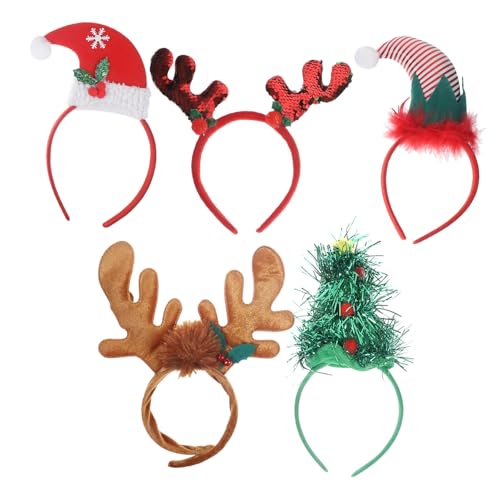 CLISPEED 5 Stück Teiliges Weihnachtskopfband für Erwachsene Weiches Bequemes Haaraccessoire mit Süßem Design Vielseitig für Xmas Partys Kostüme und Festliche Anlässe Zufällige Stile CLISPEED 5 Stück Teiliges Weihnachtskopfband für Erwachsene Weiches Bequemes Haaraccessoire mit Süßem Design Vielseitig für Xmas Partys Kostüme und Festliche Anlässe Zufällige Stile von CLISPEED
