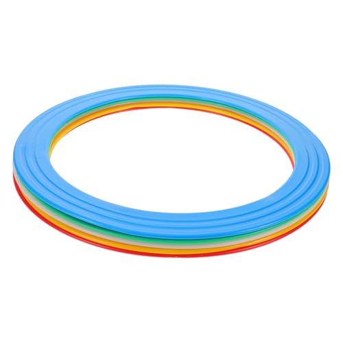 CLISPEED 5 Stück Teiliges Zirkus Jonglier Ring Leichtes Handbalancier Prop für Akrobatik Shows Clown Performance mit Präziser Balance und Professionellem Design Weiß Rot Gelb Blau Grün von CLISPEED