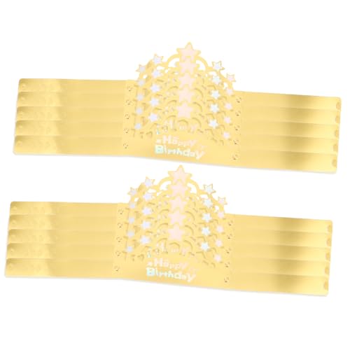 CLISPEED 50 Stück Goldene Faltbare Papierkronen Partyhüte Geburtstagsdekoration für Jungen Mädchen Leicht Stilvoll Praktisches Partyzubehör für Erwachsene CLISPEED 50 Stück Goldene Faltbare Papierkronen Partyhüte Geburtstagsdekoration für Jungen Mädchen Leicht Stilvoll Praktisches Partyzubehör für Erwachsene von CLISPEED