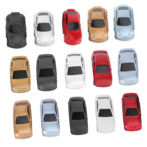 CLISPEED 50 Stück Modellautos Sandtisch Miniatur Bemalt Langlebig Realistisch für Diorama Layout Spielzeugauto LKW Modell Zubehör von CLISPEED