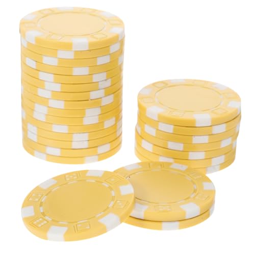 CLISPEED 50 Stück Poker Chips Robuste Kunststoff Zählmarken für Poker und Casinospiele als Belohnung für Gute Leistungen Praktische Spielmarken für Verschiedene Anlässe von CLISPEED