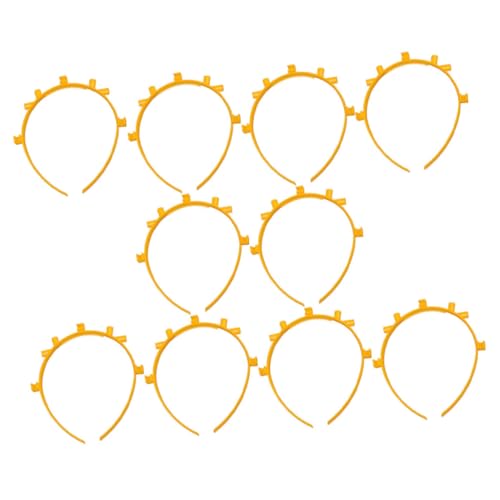 CLISPEED 50 Stück Teiliges Fluoreszierendes Haarreif Party und Konzert Haar Accessoires Leicht Tragbar Gelb Geeignet für Festivals Disco und Outdoor Aktivitäten von CLISPEED