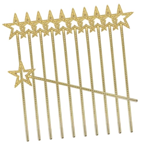 CLISPEED 50 Stück Teiliges Goldene Stern feenstäbe für Kostümfeiern Leichte Vielseitige Feenstäbe für Partygeschenke Cosplay Bühnenauftritte und Dress up Spiele von CLISPEED
