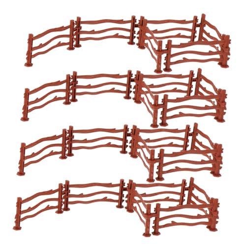 CLISPEED 50 Stück Teiliges Kunststoff Zaun Spielset Farmzubehör Flexibel Verbundene Simulation für Sandtisch und Bauernhof Dekoration Kindgerechtes DIY Zaunmodell für Spiel und Lernspaß von CLISPEED
