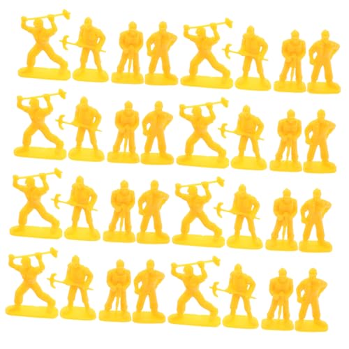 CLISPEED 50 Stück Teiliges Miniatur Bauspielzeug aus Umweltfreundlichem Realistische Arbeiterfiguren für Kreativen Rollenspiel und Dekoration Sicher und Kompakt für Geburtstag und von CLISPEED