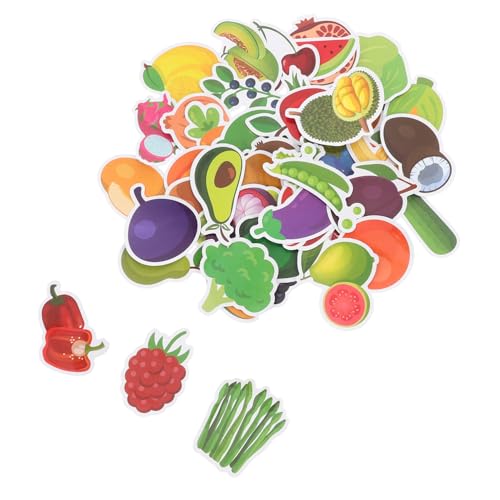 CLISPEED 50Stücke Cartoon Gemüse und Obstaufkleber für Ungiftige Kreative Sticker für Scrapbooking Klassenzimmerdekoration und Fantasievolles für Kreativität CLISPEED 50Stücke Cartoon Gemüse und Obstaufkleber für Ungiftige Kreative Sticker für Scrapbooking Klassenzimmerdekoration und Fantasievolles für Kreativität von CLISPEED