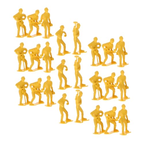 CLISPEED 54 Stück Teiliges Miniatur Baustellenfiguren Set aus Langlebigem Kunststoff Realistische Ingenieurarbeiter Modelle für Sammlung Dekoration und Pädagogische Nutzung als für Ab von CLISPEED