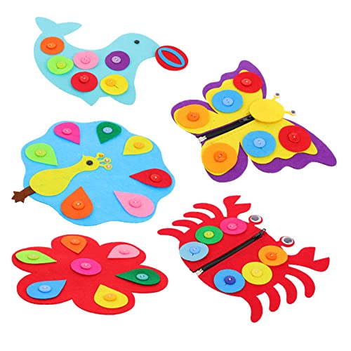 CLISPEED 5stücke Teiliges Non-Woven Stoff Knopfspielzeug Für Mädchen Montessori Lernspielzeug Hand- -koordination Und Konzentration Für Vorschule Und Aktivitäten CLISPEED 5stücke Teiliges Non-Woven Stoff Knopfspielzeug Für Mädchen Montessori Lernspielzeug Hand- -koordination Und Konzentration Für Vorschule Und Aktivitäten von CLISPEED