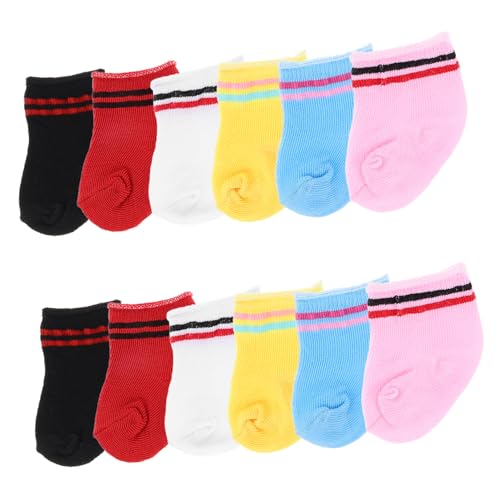 CLISPEED 6 Paare Bunte Puppensocken mit Hoher Elastizität Weiche Baumwollstrümpfe für Mädchenpuppe Niedliche Enganliegende Socken Puppenkleidung Zubehör CLISPEED 6 Paare Bunte Puppensocken mit Hoher Elastizität Weiche Baumwollstrümpfe für Mädchenpuppe Niedliche Enganliegende Socken Puppenkleidung Zubehör von CLISPEED