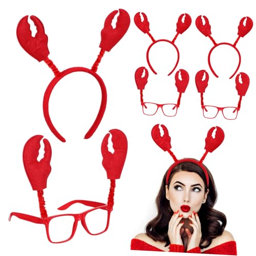 CLISPEED 6 Sätze Teiliges Krabben Kostüm mit Brillen und Stirnbändern Halloween Kopfschmuck für Kostümparty Fasching Karneval Cosplay Langlebig und Komfortabel für und Geburtstagsfeiern CLISPEED 6 Sätze Teiliges Krabben Kostüm mit Brillen und Stirnbändern Halloween Kopfschmuck für Kostümparty Fasching Karneval Cosplay Langlebig und Komfortabel für und Geburtstagsfeiern von CLISPEED