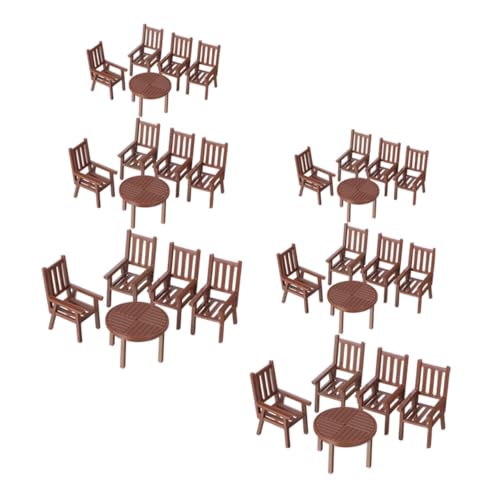 CLISPEED 6 Sätze Teiliges Möbelset mit Tisch und Stühlen Maßstab für Puppenhäuser Realistische Miniaturmöbel für Kreative Szenen CLISPEED 6 Sätze Teiliges Möbelset mit Tisch und Stühlen Maßstab für Puppenhäuser Realistische Miniaturmöbel für Kreative Szenen von CLISPEED