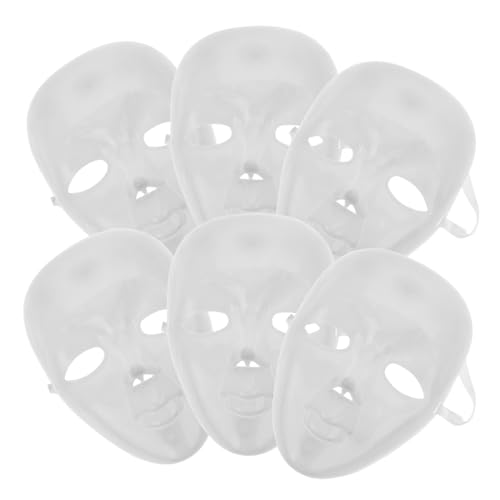 CLISPEED 6 Stck. Weiße DIY Vollgesichtsmaske aus Kunststoff Bemalbare Maske für Karneval Kostüm und Maskenparty Robust und Wiederverwendbar für Cosplay und Bastelprojekte CLISPEED 6 Stck. Weiße DIY Vollgesichtsmaske aus Kunststoff Bemalbare Maske für Karneval Kostüm und Maskenparty Robust und Wiederverwendbar für Cosplay und Bastelprojekte von CLISPEED