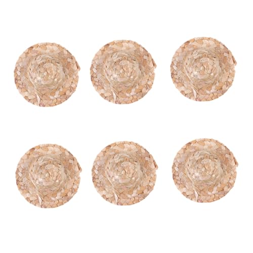 CLISPEED 6 Stück Handgefertigte Mini Strohhüte Breitkrempig Gewebt Puppenhut Sommermütze für DIY Puppendekoration und Bastelprojekte CLISPEED 6 Stück Handgefertigte Mini Strohhüte Breitkrempig Gewebt Puppenhut Sommermütze für DIY Puppendekoration und Bastelprojekte von CLISPEED
