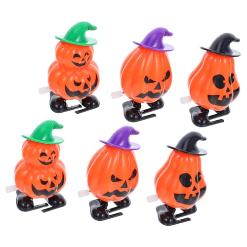 CLISPEED 6 Stück Mini Aufziehspielzeug für Partygeschenke Goody Bag Füller und Preise Lustige Laufende Kürbisstatue von CLISPEED