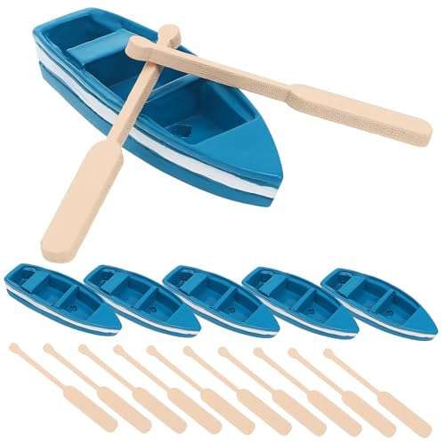 CLISPEED 6 Stück Mini Boot Dekoration mit Holzbooten und Paddeln Nautische Tischdeko für Wohnzimmer Badezimmer und Garten für Bootsliebhaber CLISPEED 6 Stück Mini Boot Dekoration mit Holzbooten und Paddeln Nautische Tischdeko für Wohnzimmer Badezimmer und Garten für Bootsliebhaber von CLISPEED