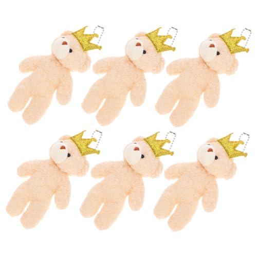 CLISPEED 6 Stück Kleiner Plüschbär Schlüsselanhänger für Frauen Soft Bear Puppen Anhänger für Valentinstag Hochzeit Party Selbstgemacht CLISPEED 6 Stück Kleiner Plüschbär Schlüsselanhänger für Frauen Soft Bear Puppen Anhänger für Valentinstag Hochzeit Party Selbstgemacht von CLISPEED