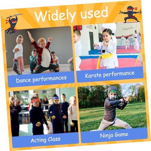 CLISPEED 6 Stück Ninja Stirnbänder für Buntes Kopfband mit Klassischem Ninja Design Bequemes Karate Cosplay Zubehör für Geburtstagspartys und Rollenspiele CLISPEED 6 Stück Ninja Stirnbänder für Buntes Kopfband mit Klassischem Ninja Design Bequemes Karate Cosplay Zubehör für Geburtstagspartys und Rollenspiele von CLISPEED