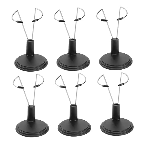 CLISPEED 6 Stück Stützrahmen für Puppen doll Accessories Spielzeughalterung Puppenpräsentation Puppenmodellstütze Puppenständer Figur Stand Puppenregal Spielzeugmodell Halterung Black von CLISPEED