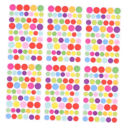 CLISPEED 6 Stück Teiliges Aufkleber Selbstklebende Etiketten für Scrapbook Fotoalben DIY Bastelprojekte und Wiederverwendbar Schadstofffrei Vielseitig Einsetzbar für Schule und Zuhause von CLISPEED