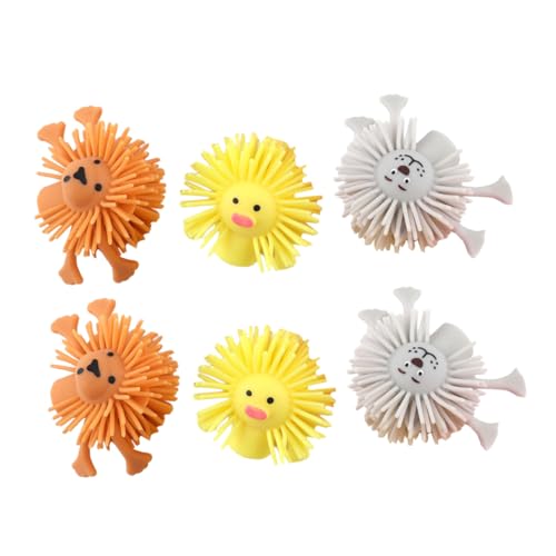 CLISPEED 6 Stück Teiliges Fingerpuppen Set aus Weichem TPR Bunte Tierfiguren für Kleinkinder Interaktives für Eltern Junge Mädchen Kommunikation Leicht Tragbar für Zuhause Zufällige Farbe von CLISPEED