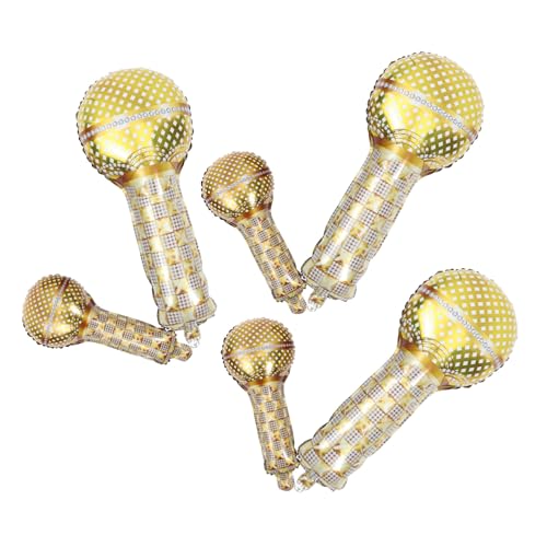 CLISPEED 6 Stück Teiliges Goldene Mikrofon Folienballons Strapazierfähige Party Deko Lebendige Farbe Vielseitig Einsetzbar für Geburtstags und Musik Mottopartys für Innen und Außenbereiche CLISPEED 6 Stück Teiliges Goldene Mikrofon Folienballons Strapazierfähige Party Deko Lebendige Farbe Vielseitig Einsetzbar für Geburtstags und Musik Mottopartys für Innen und Außenbereiche von CLISPEED