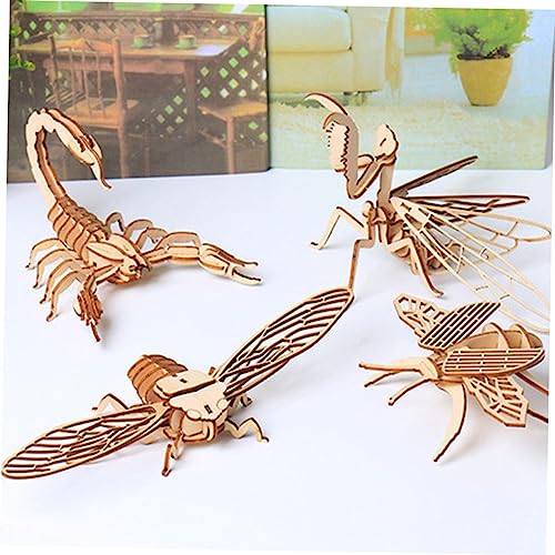 CLISPEED 6 Stück Teiliges Holzpuzzle mit Insekten und Tiermodellen Sicher Verarbeitet mit Abgerundeten Ecken Fördert Kreativität und Tiererkennung Pädagogisches DIY Holzspielzeug CLISPEED 6 Stück Teiliges Holzpuzzle mit Insekten und Tiermodellen Sicher Verarbeitet mit Abgerundeten Ecken Fördert Kreativität und Tiererkennung Pädagogisches DIY Holzspielzeug von CLISPEED