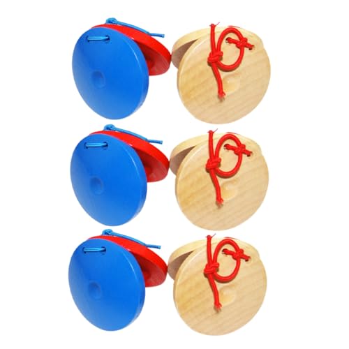 CLISPEED 6 Stück Teiliges Kastagnetten aus Holz Ergonomisch für Kleine Hände Fördert Musikalische Früherziehung Rhythmisches Percussion für Jungen und Mädchen Natürliche Holzfarben CLISPEED 6 Stück Teiliges Kastagnetten aus Holz Ergonomisch für Kleine Hände Fördert Musikalische Früherziehung Rhythmisches Percussion für Jungen und Mädchen Natürliche Holzfarben von CLISPEED