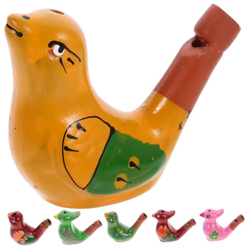 CLISPEED 6 Stück Teiliges Keramik Vogelpfeifen in Buntem Design Kleine Wasservogel Spielzeugpfeifen für Einfach zu Blasen als Partygeschenk und Musikalisches für Kleinkinder von CLISPEED