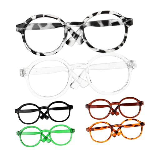 CLISPEED 6 Stück Teiliges Mini Brillen für Puppen Leichte und Robuste DIY Accessoires mit Schwarzem Transparentem Braunem und Grünem Rahmen Realistische Sonnenbrillen für Puppendekoration CLISPEED 6 Stück Teiliges Mini Brillen für Puppen Leichte und Robuste DIY Accessoires mit Schwarzem Transparentem Braunem und Grünem Rahmen Realistische Sonnenbrillen für Puppendekoration von CLISPEED