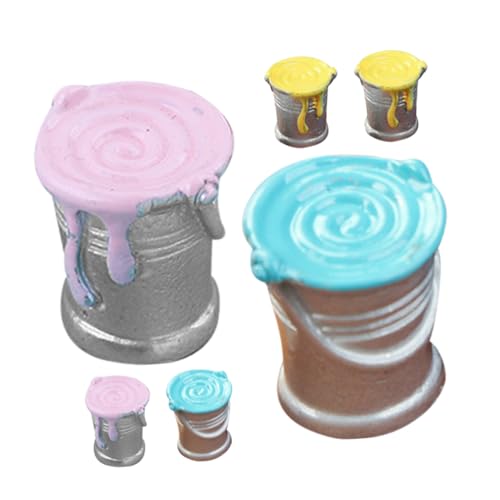 CLISPEED 6 Stücke Farbeimer Für Puppenhäuser Mini Modellspielzeug Farbdose Simulationsmodelle Für Minihäuser Landschaftslayout Zubehör von CLISPEED