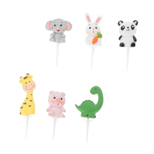 CLISPEED 6 Stück Teiliges Niedliche Resin Tierfiguren Kuchen Dekoration mit Panda Giraffe Elefant Dinosaurier Hase und Schwein Tischdeko für Geburtstagsfeiern und Party Cake Topper CLISPEED 6 Stück Teiliges Niedliche Resin Tierfiguren Kuchen Dekoration mit Panda Giraffe Elefant Dinosaurier Hase und Schwein Tischdeko für Geburtstagsfeiern und Party Cake Topper von CLISPEED