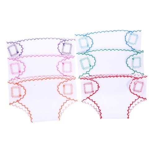 CLISPEED 6 Stück Teiliges Puppen Windeln für DIY Puppen Zubehör für Fördert Kreativität und Frühkindliche Bildung Bunten Farben Rot Blau Orange Grün von CLISPEED