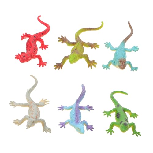 CLISPEED 6 Stück Teiliges Realistischer Bunter Kunststoff Eidechsen Figuren Detailgetreue Reptilien Spielzeugmodelle Langlebige Dekorative Tierfiguren für Garten Bonsai und Pädagogisches CLISPEED 6 Stück Teiliges Realistischer Bunter Kunststoff Eidechsen Figuren Detailgetreue Reptilien Spielzeugmodelle Langlebige Dekorative Tierfiguren für Garten Bonsai und Pädagogisches von CLISPEED