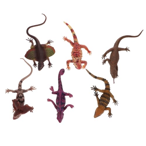 CLISPEED 6 Stück Teiliges Realistischer Echsenmodelle aus TPR Detailgetreue Reptilienfiguren als Pädagogisches Leichtes Verschleißfestes Material Geeignet für Sammler CLISPEED 6 Stück Teiliges Realistischer Echsenmodelle aus TPR Detailgetreue Reptilienfiguren als Pädagogisches Leichtes Verschleißfestes Material Geeignet für Sammler von CLISPEED
