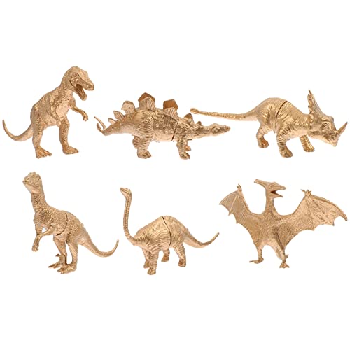 CLISPEED 6 Stück Teiliges Simulation Dinosaurier für Realistische Lehrmittel Goldene Dekoration für Zuhause Vielseitig Einsetzbar für Spiel und Spaß CLISPEED 6 Stück Teiliges Simulation Dinosaurier für Realistische Lehrmittel Goldene Dekoration für Zuhause Vielseitig Einsetzbar für Spiel und Spaß von CLISPEED