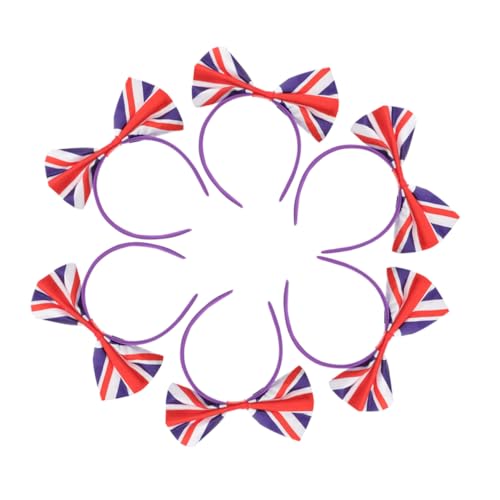 CLISPEED 6 Stück Teiliges Union Jack Haarband Britische Flagge Haarschmuck für Fußball Fans und Festivals Weiche und Bequeme Haaraccessoires für Uk Partys und Events von CLISPEED