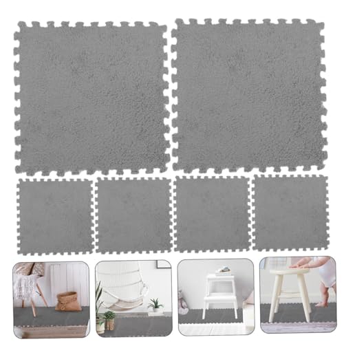 CLISPEED 6 Stück Teiliges Weiches Eva Puzzlematte rutschfeste Spielmatten für Kleinkinder Graue Bodenschutzmatten für Babyzimmer und Fitnessbereiche von CLISPEED