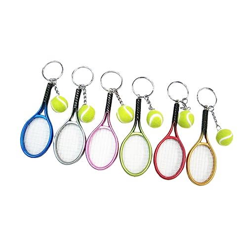 CLISPEED 6 Stück Tennis-schlüsselanhänger Zubehör Mini Dekoration Etikett Tenniskette Tennis Schlüsselanhänger Schlüsselbund Stichworte Bezeichner Lanyard Sport Schild CLISPEED 6 Stück Tennis-schlüsselanhänger Zubehör Mini Dekoration Etikett Tenniskette Tennis Schlüsselanhänger Schlüsselbund Stichworte Bezeichner Lanyard Sport Schild von CLISPEED