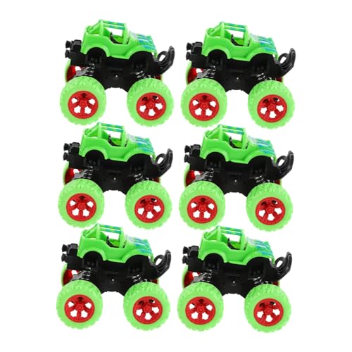 CLISPEED 6 Stück Trägheits-geländefahrzeuge Für Kinder, Spielzeug Aus Kunststoff, Zum Zurückziehen, Reibungsbetriebenes Push-go-Spielzeug Für Auto-Geburtstagsparty-vorräte von CLISPEED