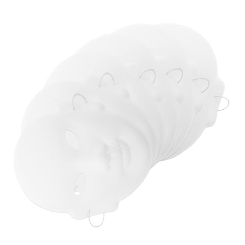 CLISPEED 6 Stück Weiße DIY Vollgesichtsmasken Peking Motive zum Bemalen Vielseitig für Cosplay Halloween Party Gruppenspaß und Kreative Bastelprojekte von CLISPEED