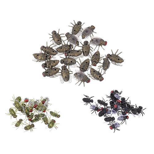 CLISPEED 60 Stück Teiliges Fake Fliegen aus Realistische Insektenmodelle in Groß und Witzige Party und Halloween Streichspielzeuge für Erwachsene und Sicher und Langlebig von CLISPEED