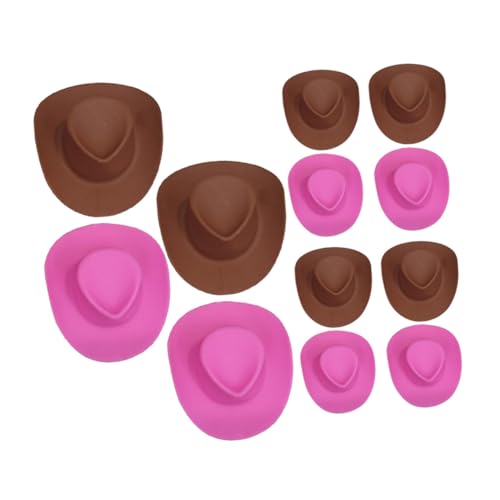 CLISPEED 60 Stück Teiliges Mini Cowboy Hüte aus Leichtem Kunststoff Miniatur DIY Puppenhut Zubehör Dekorative Cowboy Hüte für Puppen Mini Haus Bastelprojekte und Partydekoration von CLISPEED