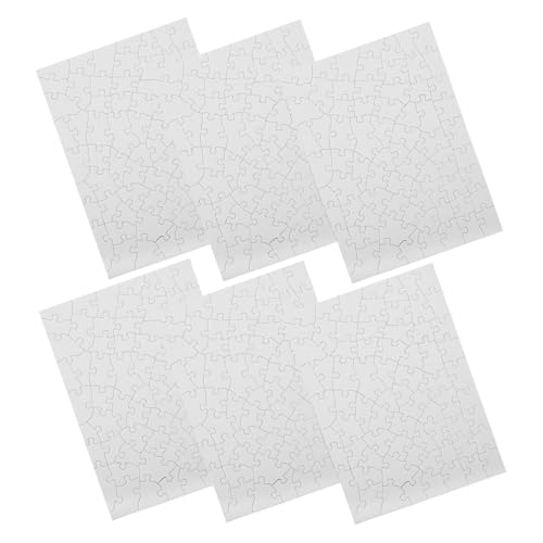 CLISPEED 6Sätze DIY Sublimationspuzzles für Kreative Blanko Puzzlestücke für Wärmeübertragung Designs für Heimwerkerprojekte und Fantasievolles von CLISPEED