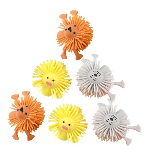 CLISPEED 6Stücke Teiliges Fingerpuppen Set aus TPR Lustige Tierfiguren für Weiche Handpuppen Zufälligen Farben für Kleinkinderpartys von CLISPEED