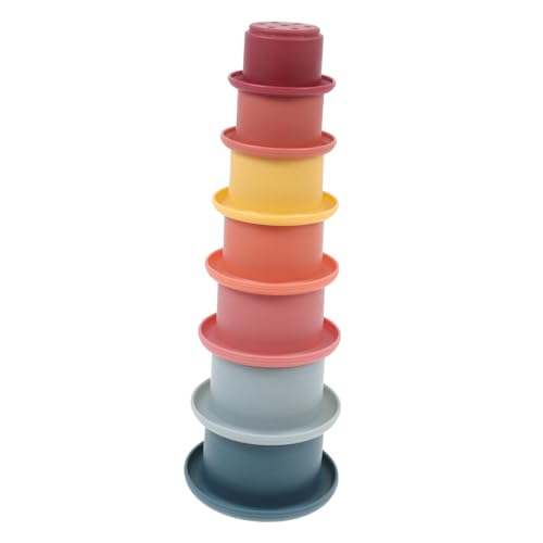 CLISPEED 7 Stück Teiliges Stapelbecherset aus Lebensmittelechtem Silikon Bunte Badebecher als und Lernspielzeug Sicher Schimmelresistent Fördert Motorische Fähigkeiten und Geistige CLISPEED 7 Stück Teiliges Stapelbecherset aus Lebensmittelechtem Silikon Bunte Badebecher als und Lernspielzeug Sicher Schimmelresistent Fördert Motorische Fähigkeiten und Geistige von CLISPEED