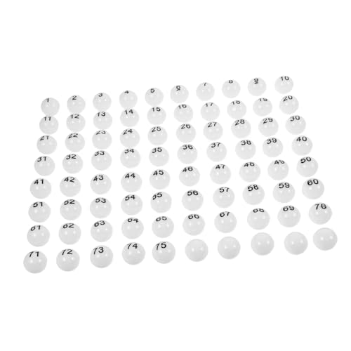 CLISPEED 75 Stück Zubehör für Lotterieautomaten nummerierter Ball Partygeschenkball Verlosung von Bällen Gewinnspielkugeln Bälle für die Party pflücken Sphäre Partybälle Plastik Weiß CLISPEED 75 Stück Zubehör für Lotterieautomaten nummerierter Ball Partygeschenkball Verlosung von Bällen Gewinnspielkugeln Bälle für die Party pflücken Sphäre Partybälle Plastik Weiß von CLISPEED