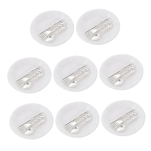 CLISPEED 8 Sätze Miniatur Besteck Set für Puppenhäuser Teiliges Geschirr mit Löffel Gabeln und Tellern Kreatives Zubehör für Rollenspiele und DIY Dekoration CLISPEED 8 Sätze Miniatur Besteck Set für Puppenhäuser Teiliges Geschirr mit Löffel Gabeln und Tellern Kreatives Zubehör für Rollenspiele und DIY Dekoration von CLISPEED